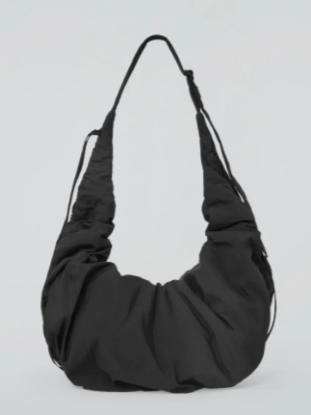 NEW COS Women's Canopy Oversized Crossbody Bag in Black Zippered Closure